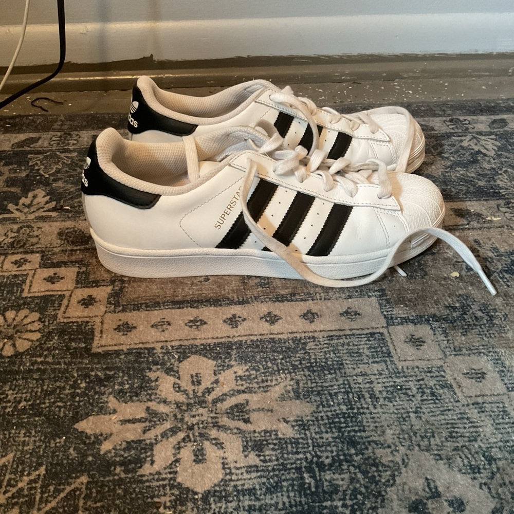 Adidas Superstar White with Black Stripes